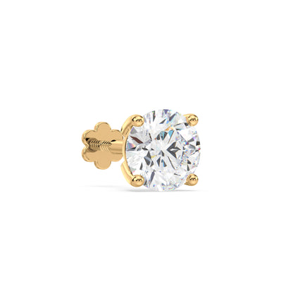 Classic Solitaire Diamond Stud Earrings