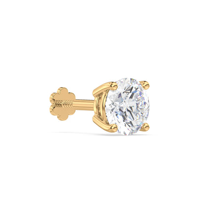 Classic Solitaire Diamond Stud Earrings