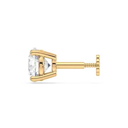 Classic Solitaire Diamond Stud Earrings