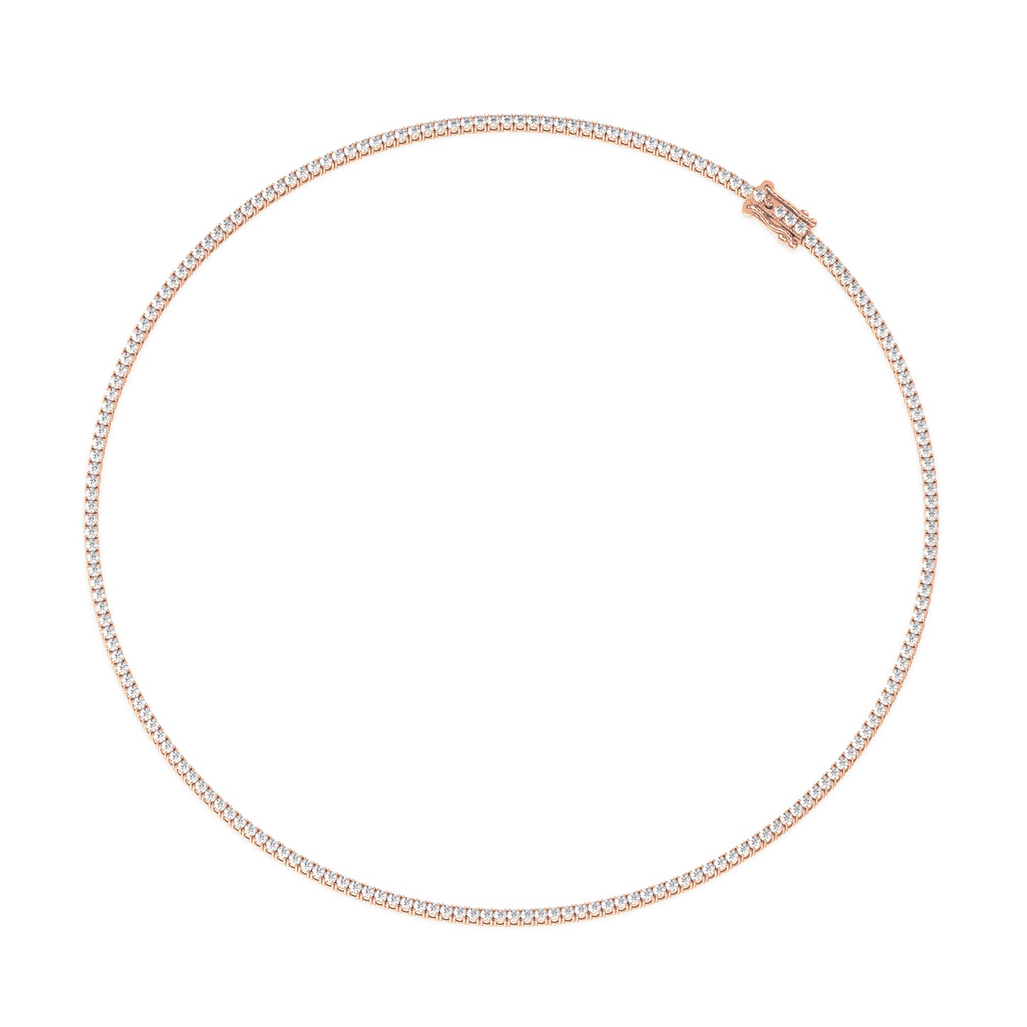 Elegant Diamond Tennis Necklace