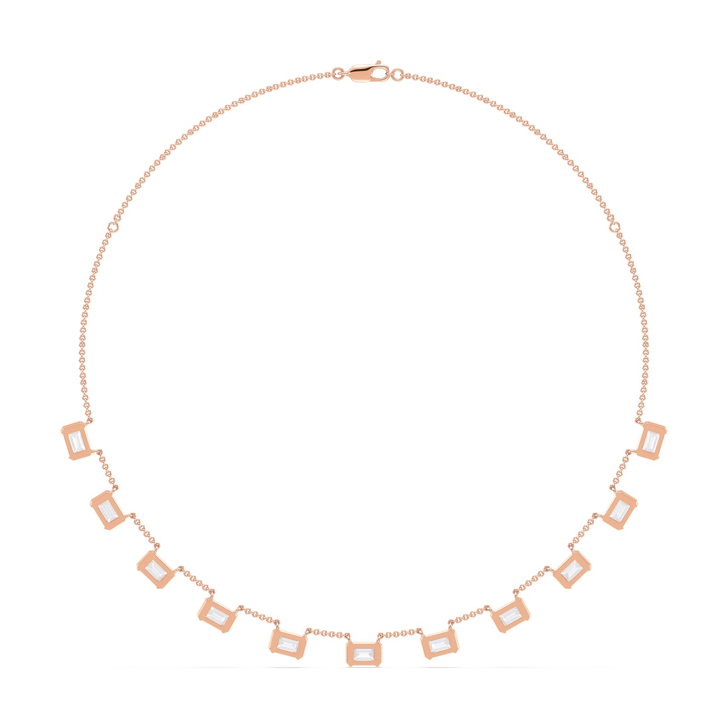 Emerald Baguette Necklace