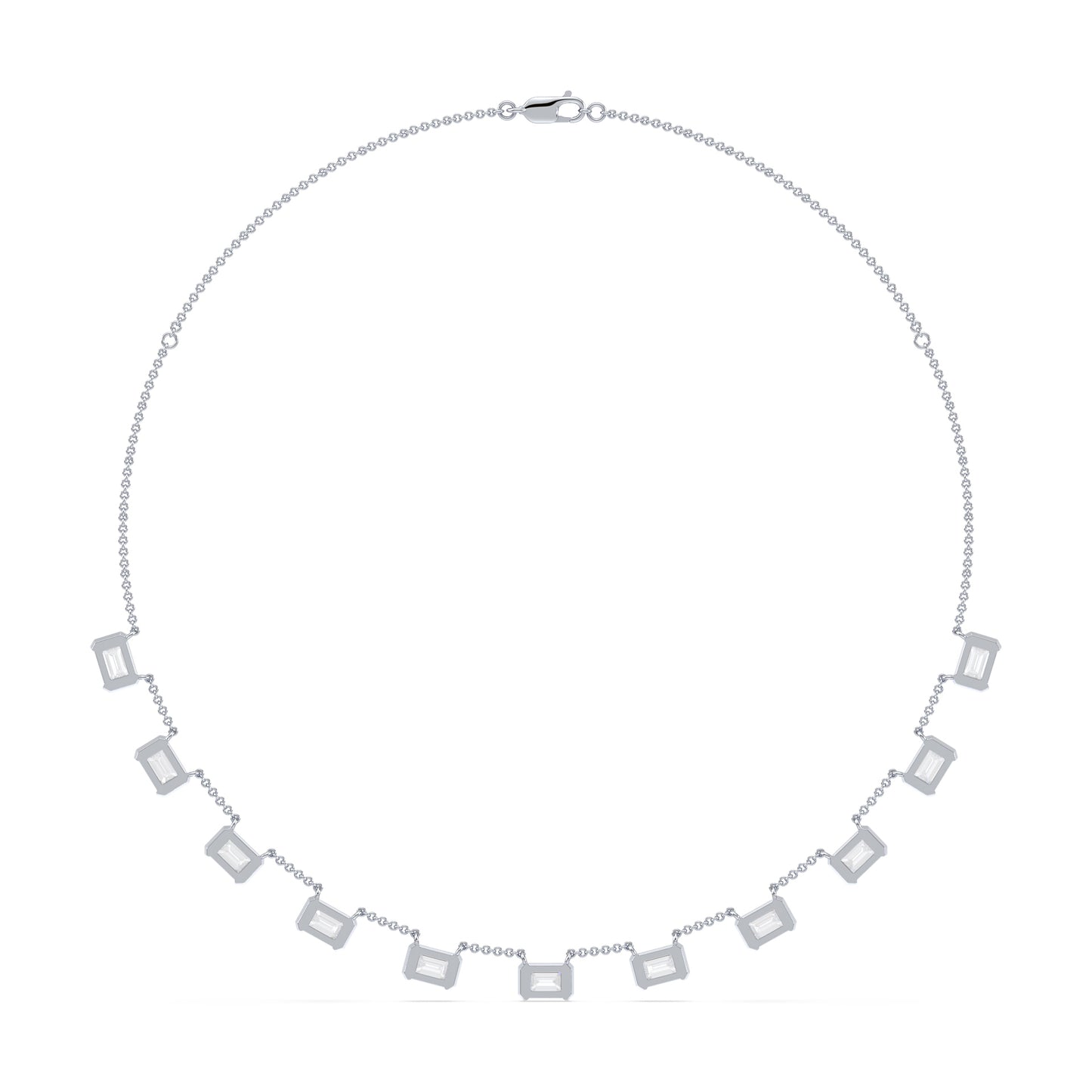Emerald Baguette Necklace
