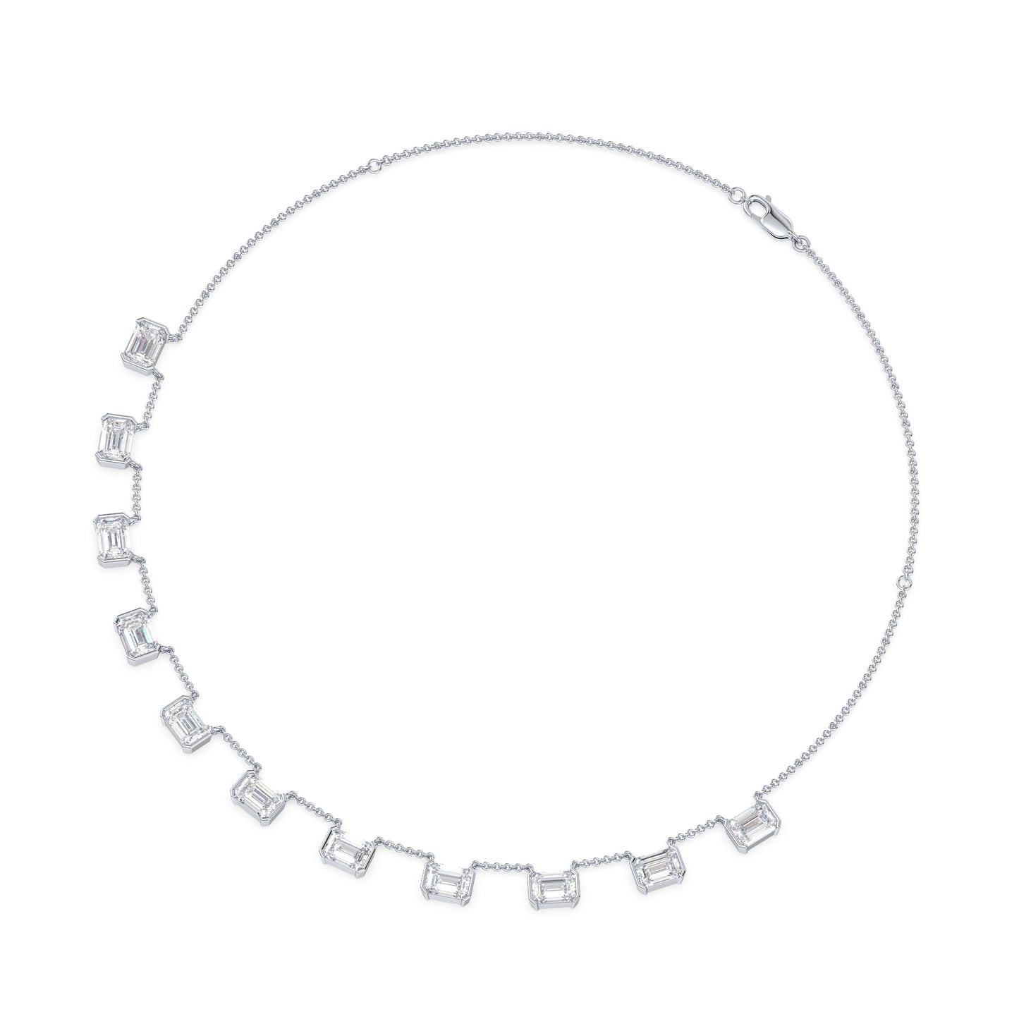 Emerald Baguette Necklace