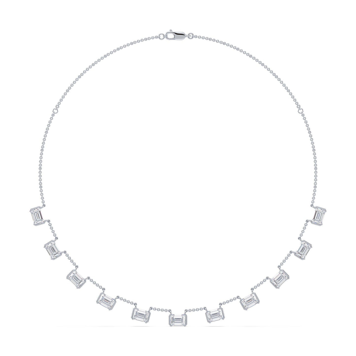 Emerald Baguette Necklace