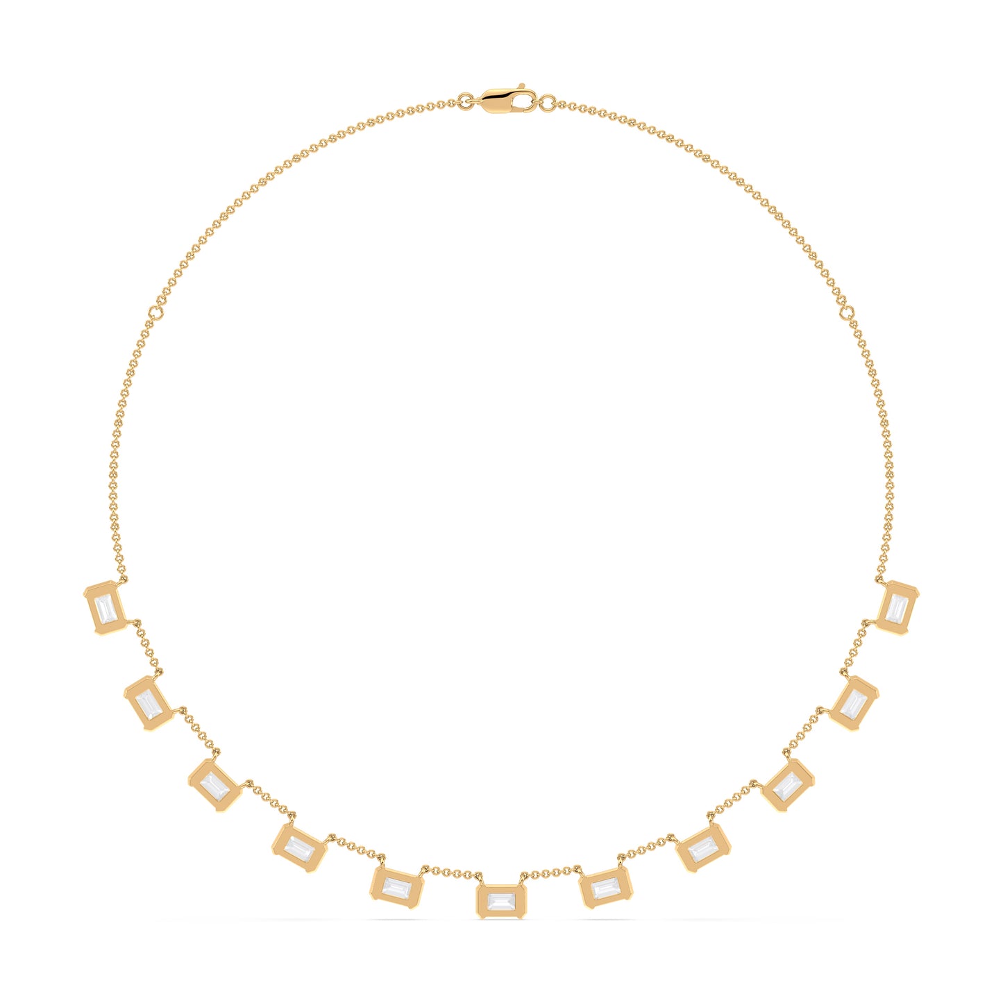 Emerald Baguette Necklace