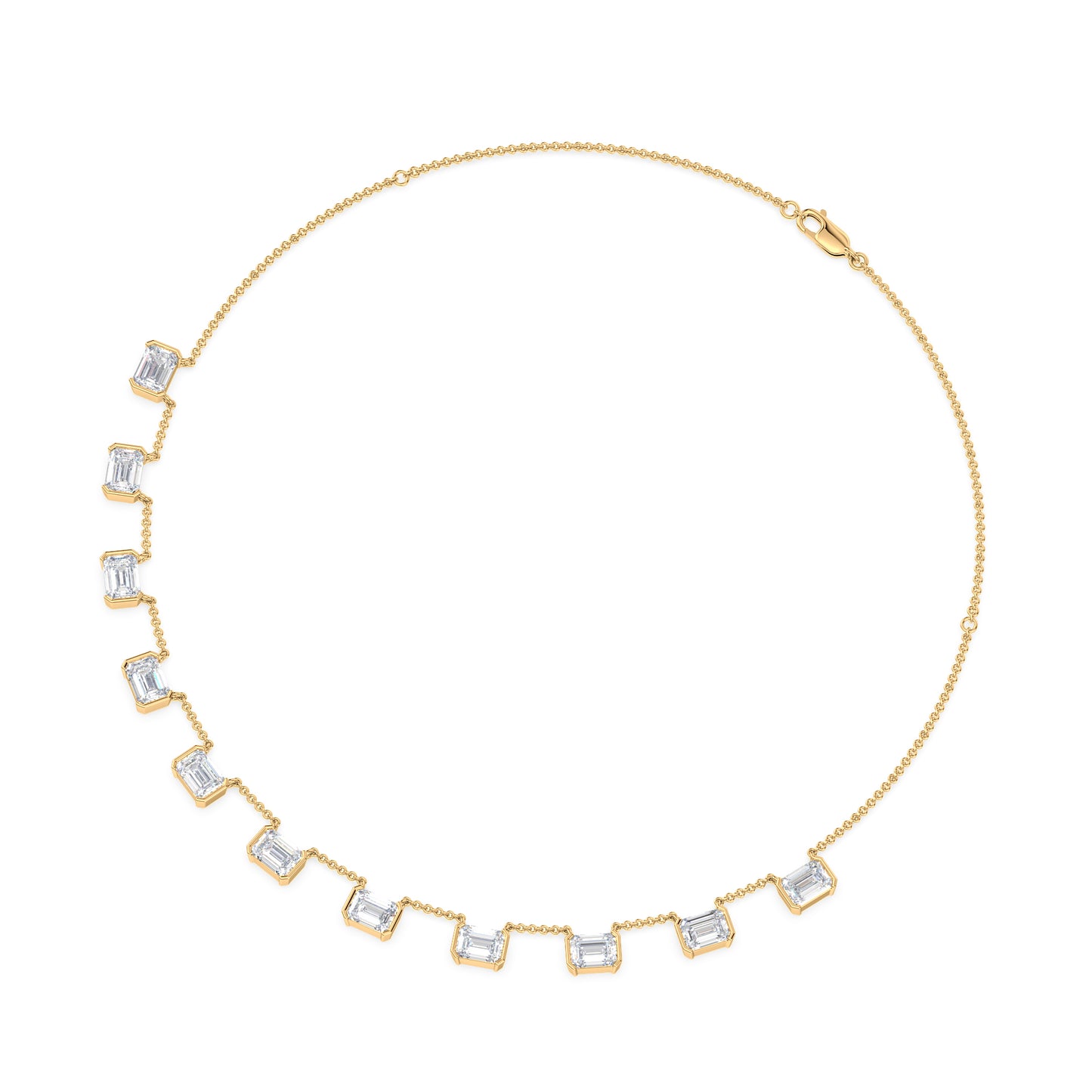 Emerald Baguette Necklace