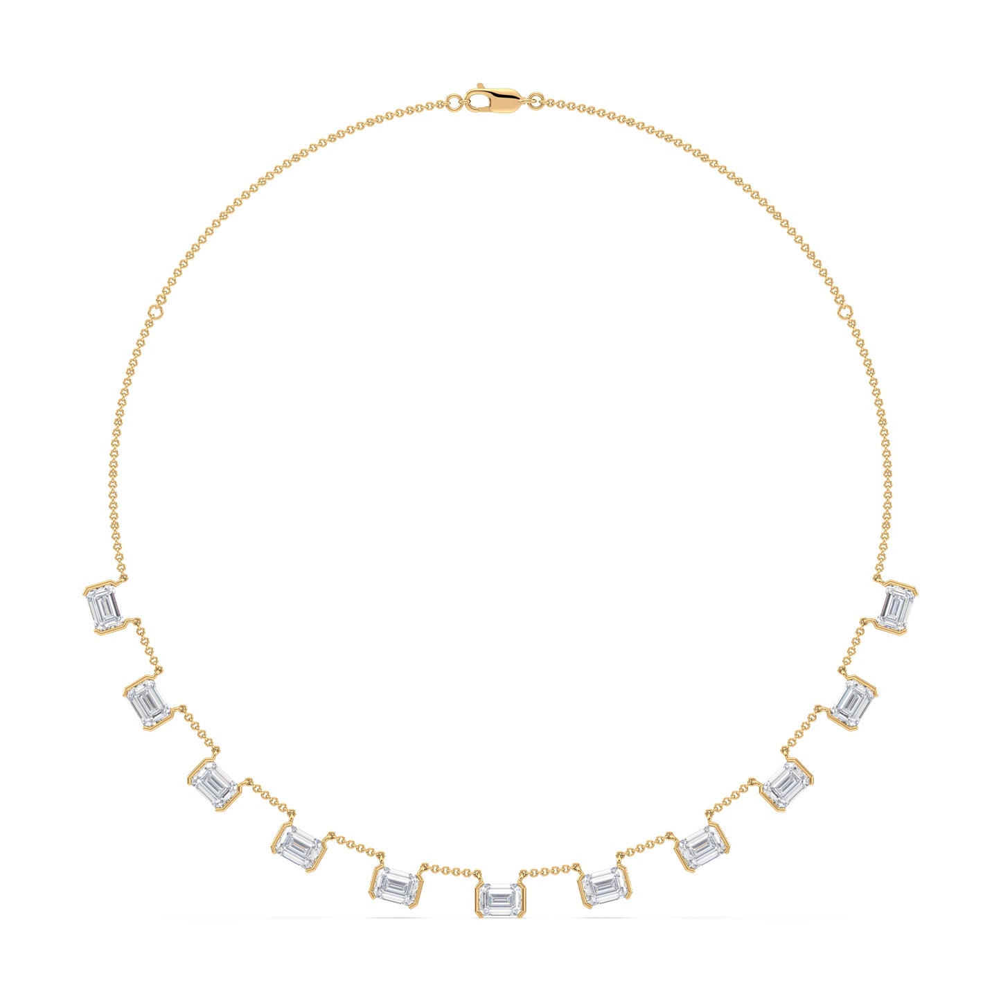 Emerald Baguette Necklace