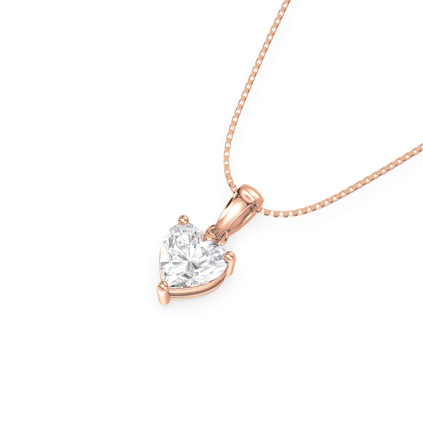 Heart-Shaped Diamond Pendant