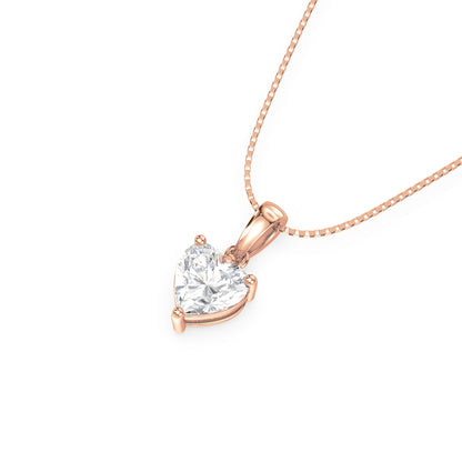 Heart-Shaped Diamond Pendant