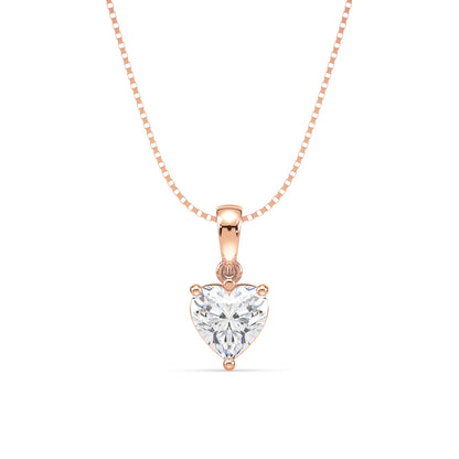 Heart-Shaped Diamond Pendant