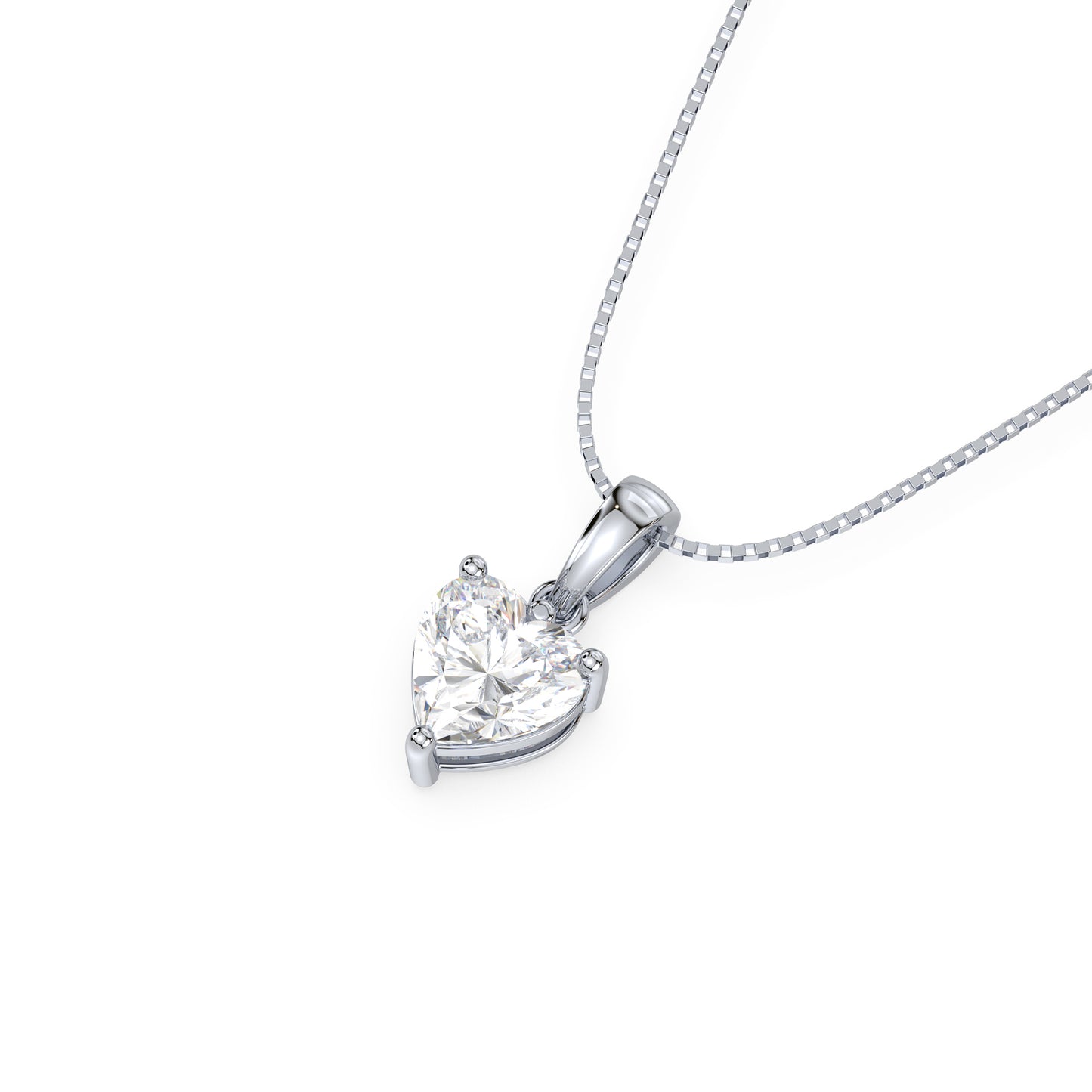 Heart-Shaped Diamond Pendant