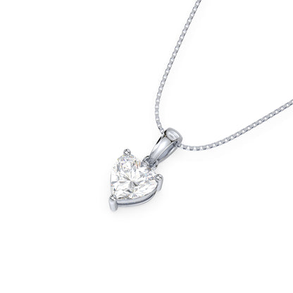 Heart-Shaped Diamond Pendant