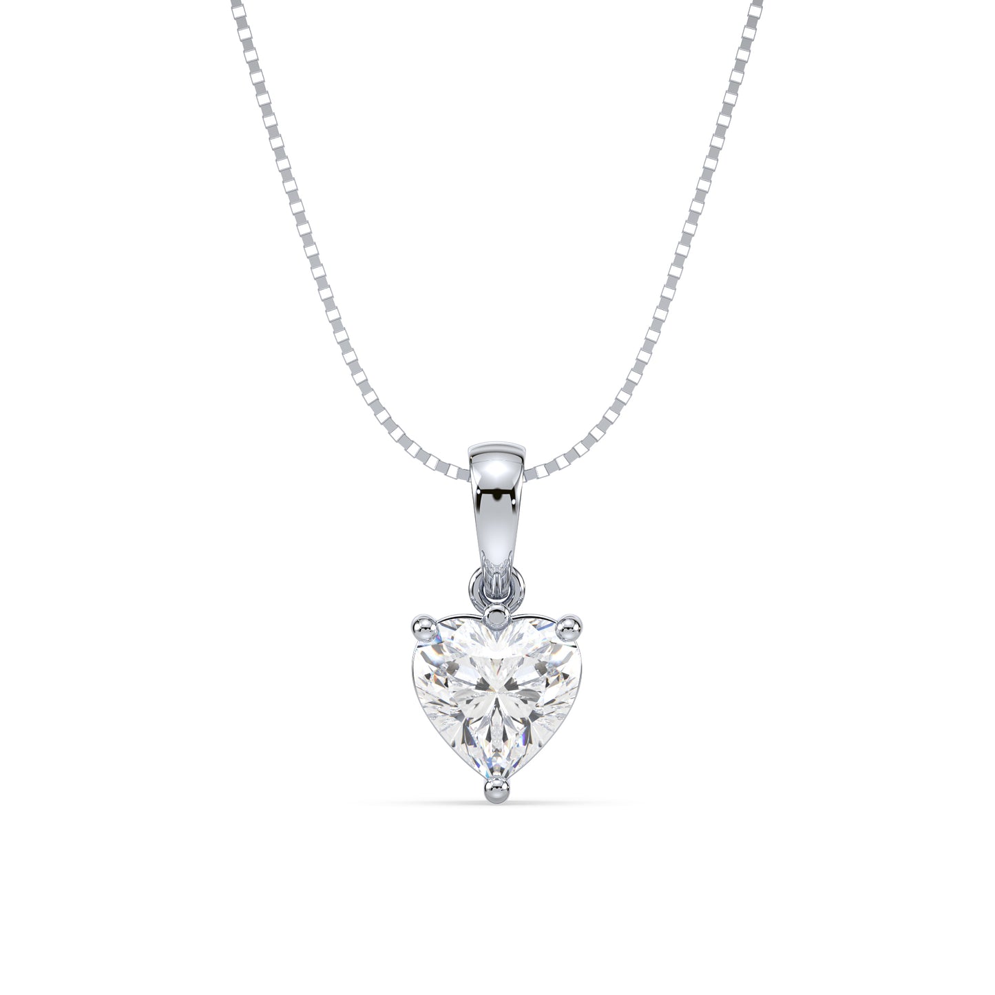 Heart-Shaped Diamond Pendant