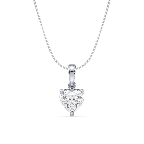 Heart-Shaped Diamond Pendant