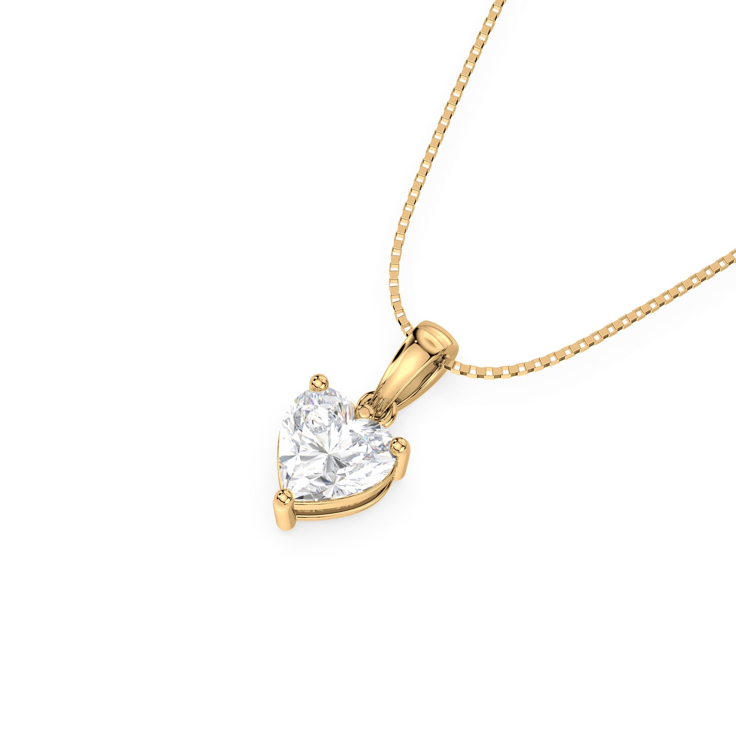 Heart-Shaped Diamond Pendant