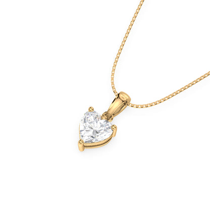 Heart-Shaped Diamond Pendant