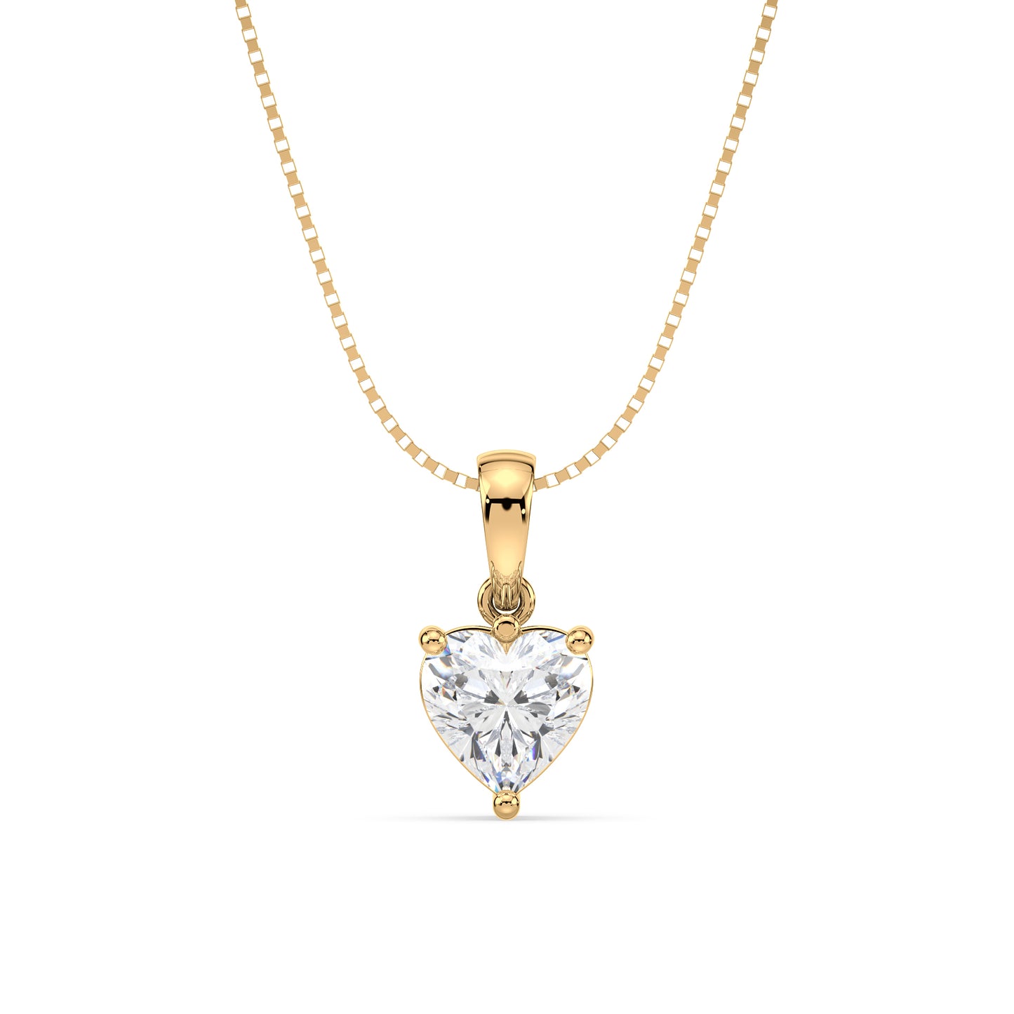 Heart-Shaped Diamond Pendant