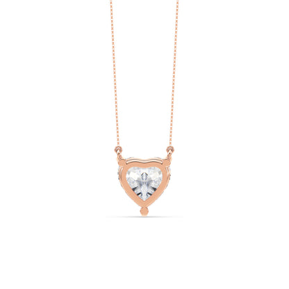 Heart-Cut Diamond Solitaire Pendant