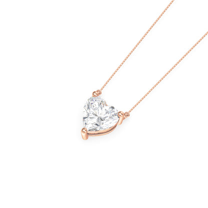 Heart-Cut Diamond Solitaire Pendant