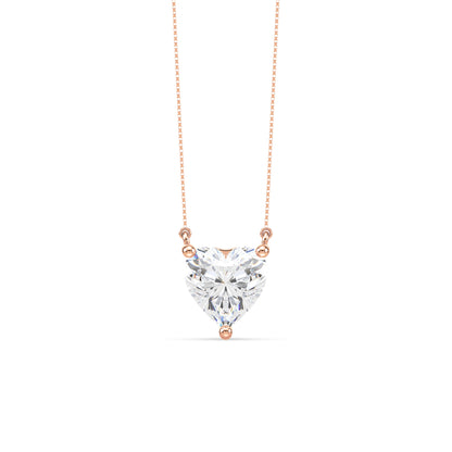 Heart-Cut Diamond Solitaire Pendant