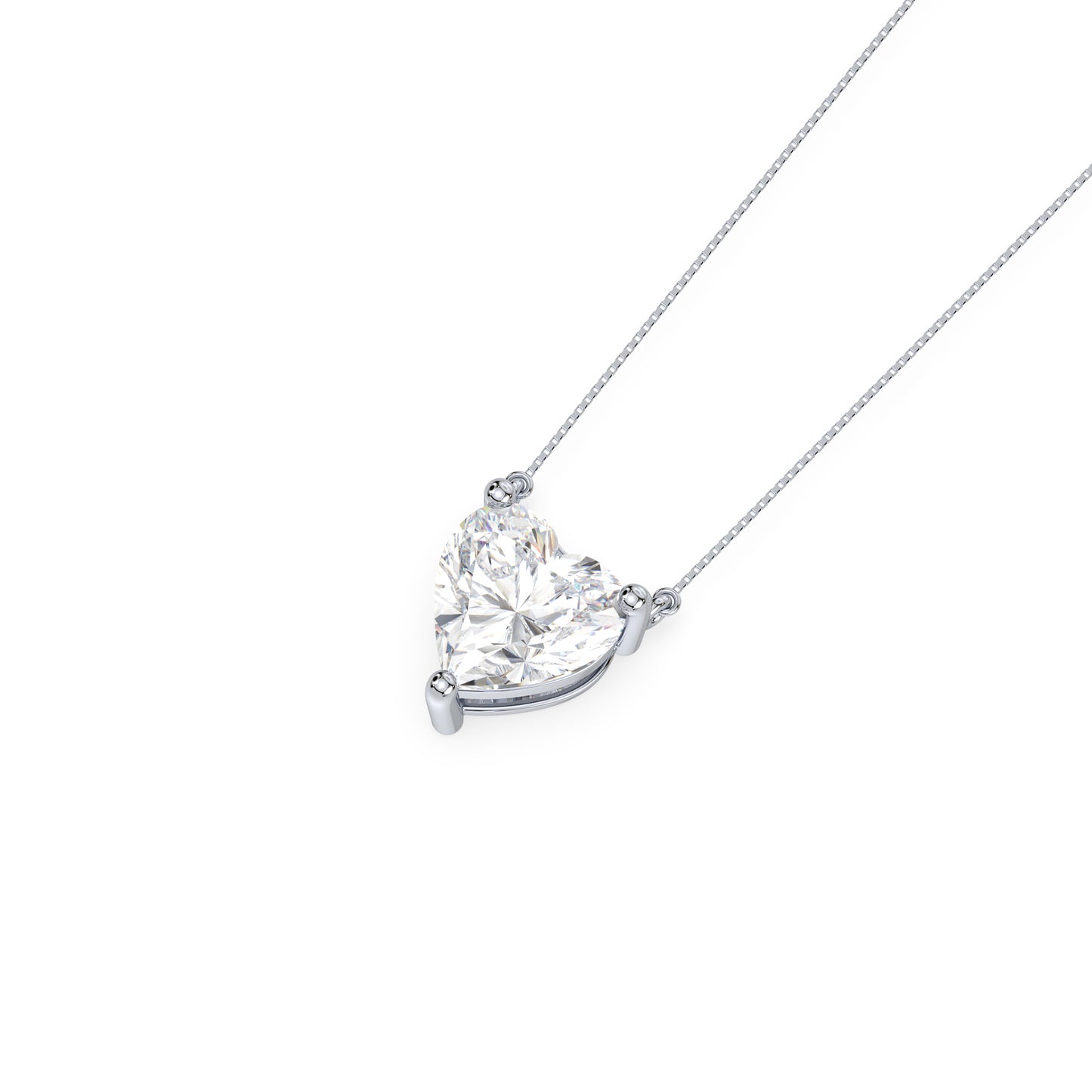 Heart-Cut Diamond Solitaire Pendant