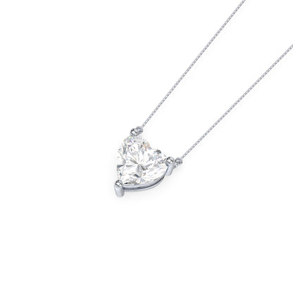 Heart-Cut Diamond Solitaire Pendant