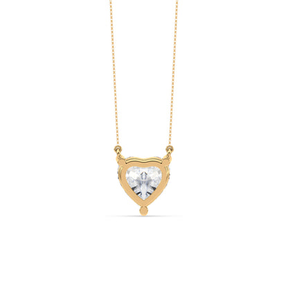 Heart-Cut Diamond Solitaire Pendant