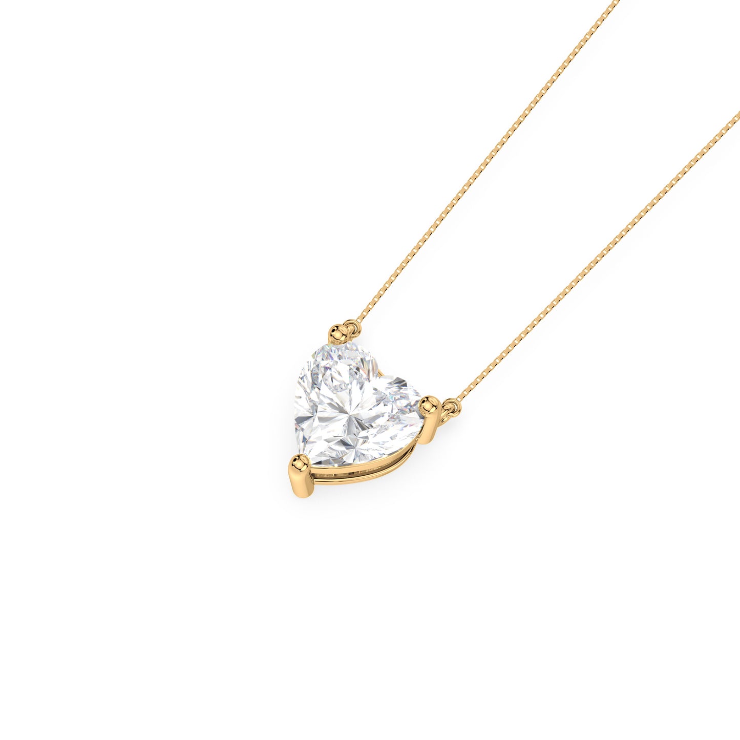 Heart-Cut Diamond Solitaire Pendant