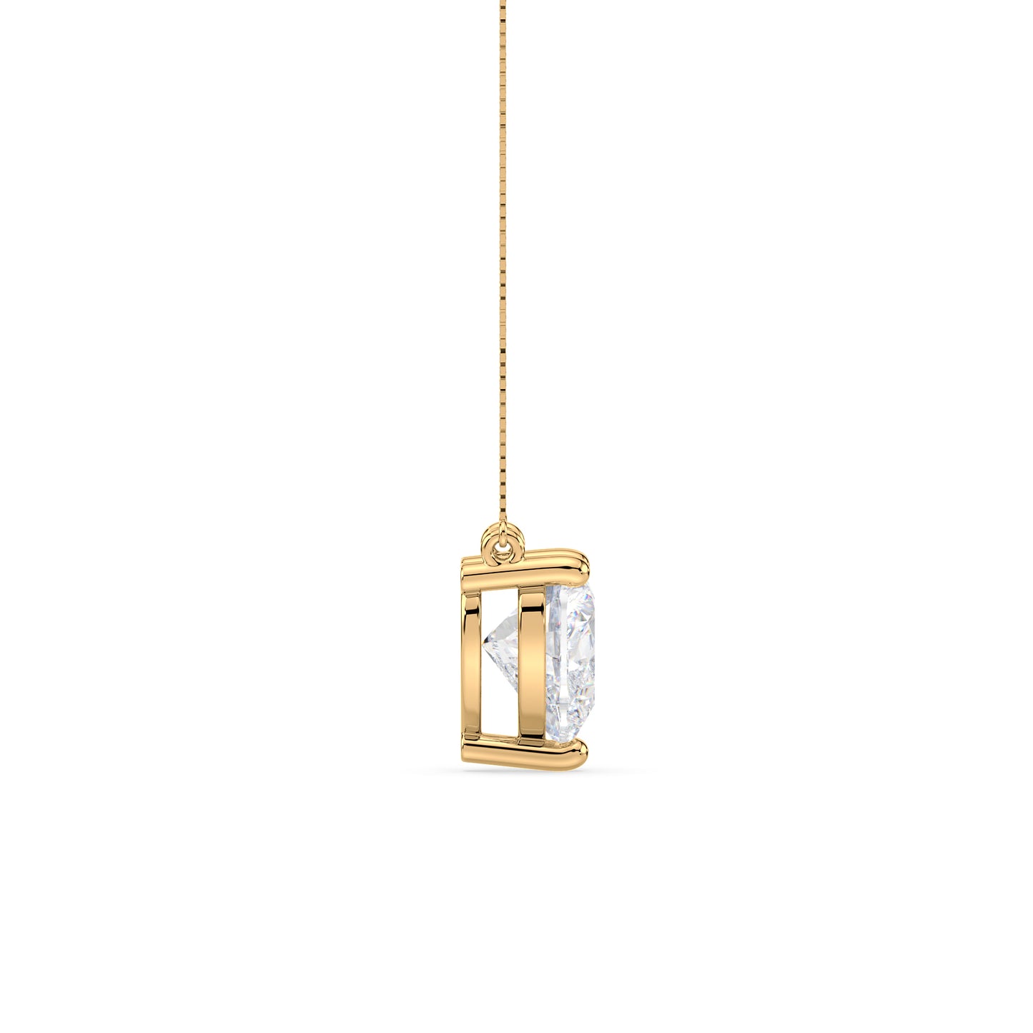 Heart-Cut Diamond Solitaire Pendant