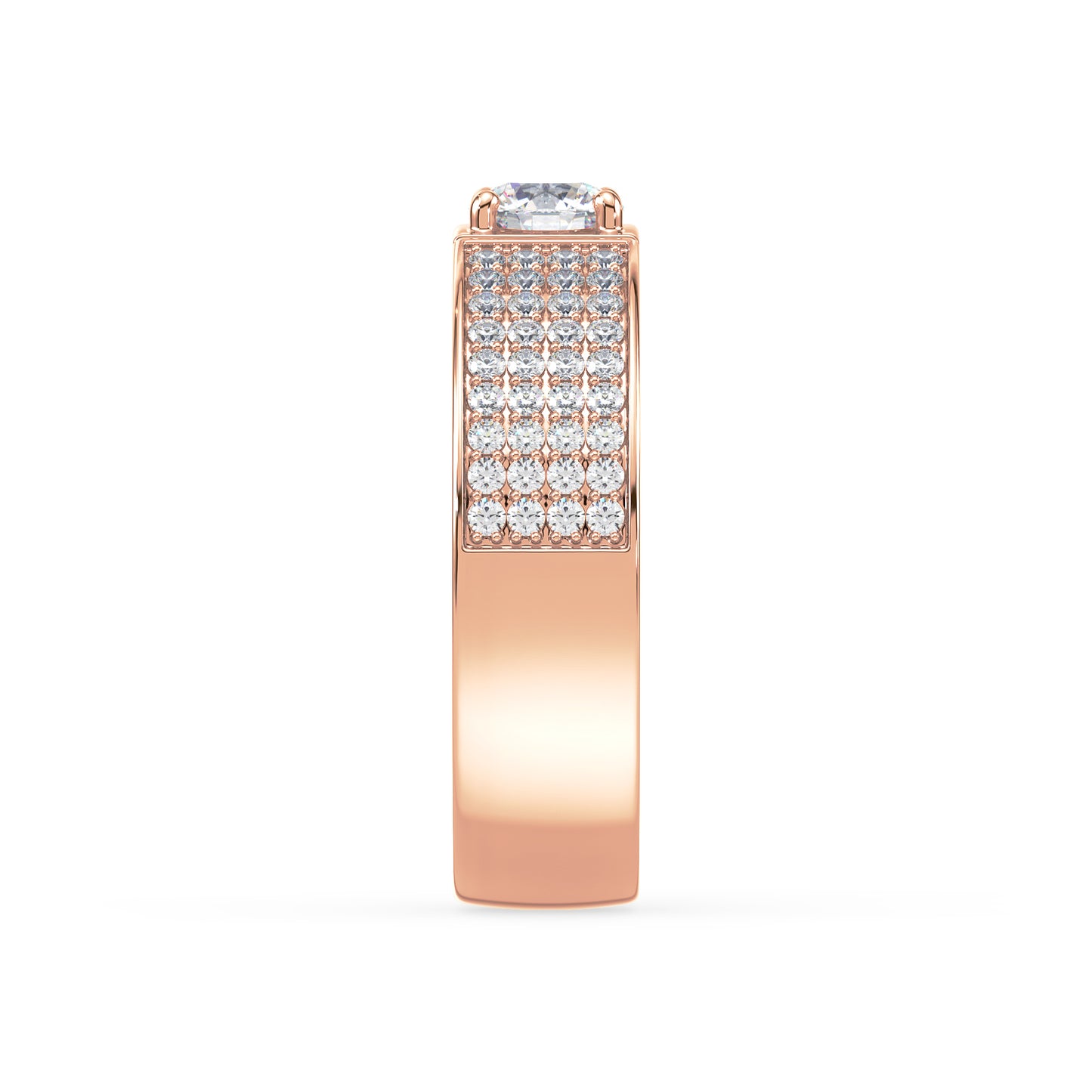 Bold Pave-Set Diamond Band Ring