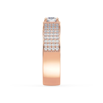 Bold Pave-Set Diamond Band Ring