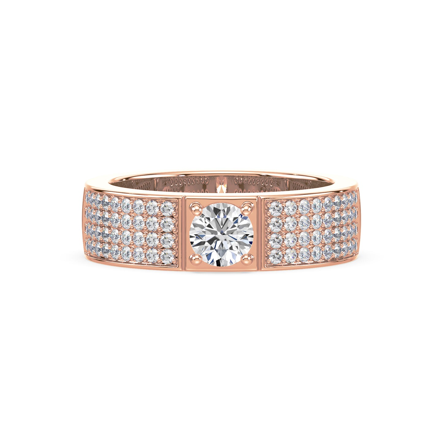 Bold Pave-Set Diamond Band Ring