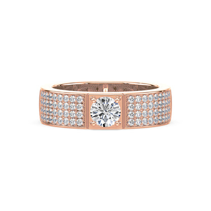 Bold Pave-Set Diamond Band Ring