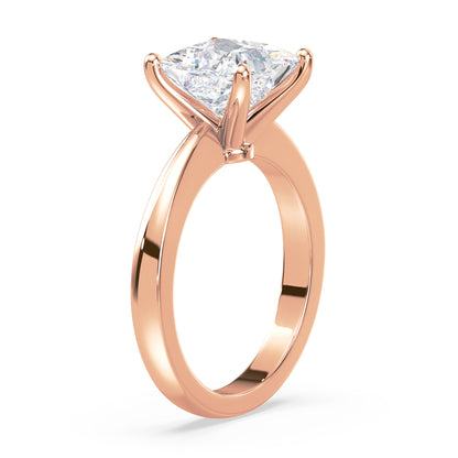 Princess-Cut Solitaire Diamond Ring