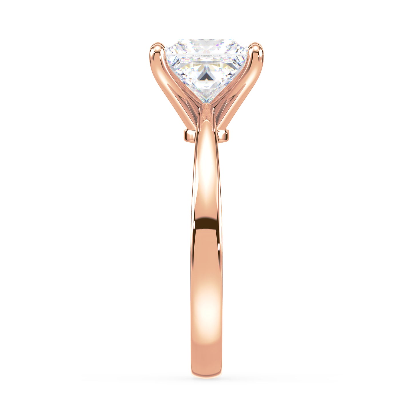 Princess-Cut Solitaire Diamond Ring