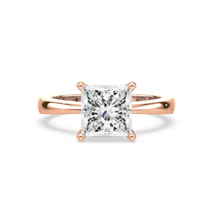 Princess-Cut Solitaire Diamond Ring