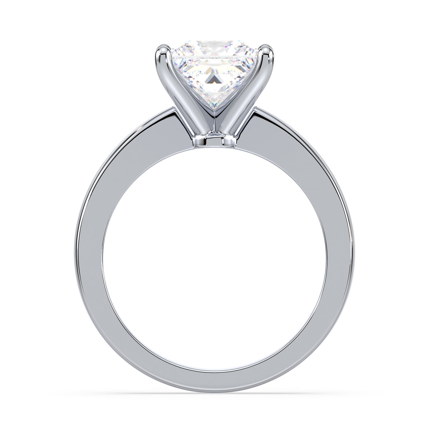 Princess-Cut Solitaire Diamond Ring