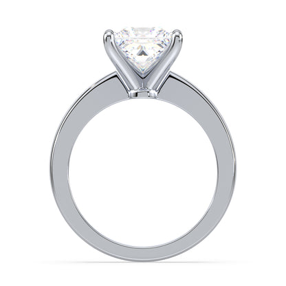 Princess-Cut Solitaire Diamond Ring