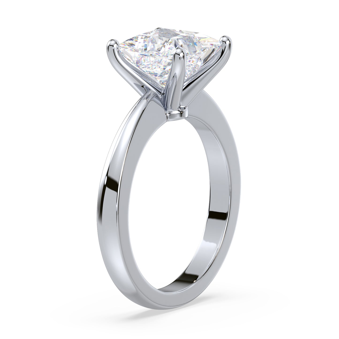 Princess-Cut Solitaire Diamond Ring