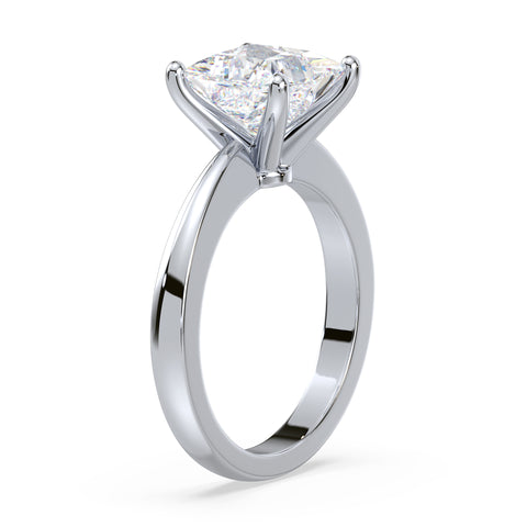 Princess-Cut Solitaire Diamond Ring