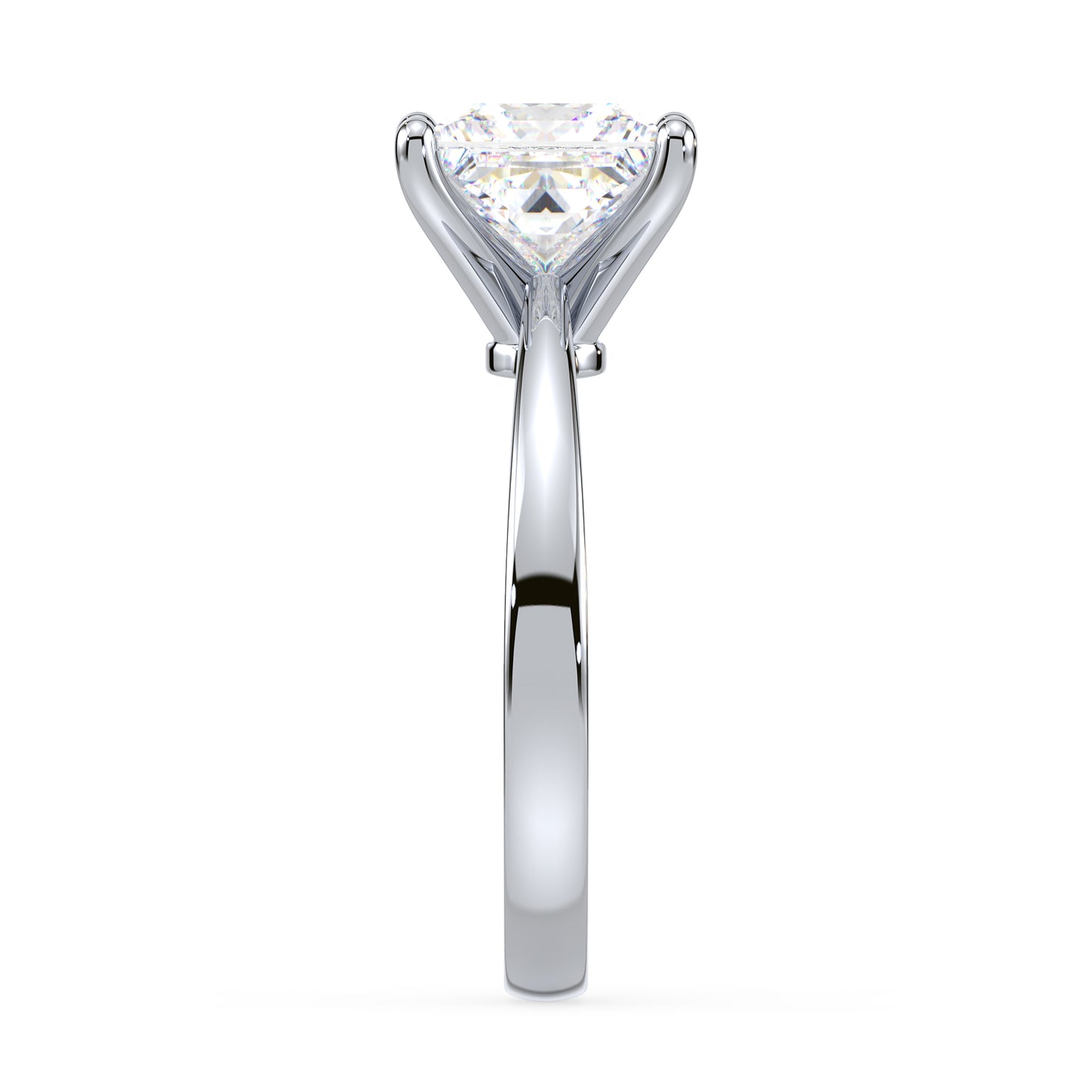Princess-Cut Solitaire Diamond Ring