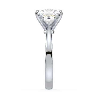 Princess-Cut Solitaire Diamond Ring