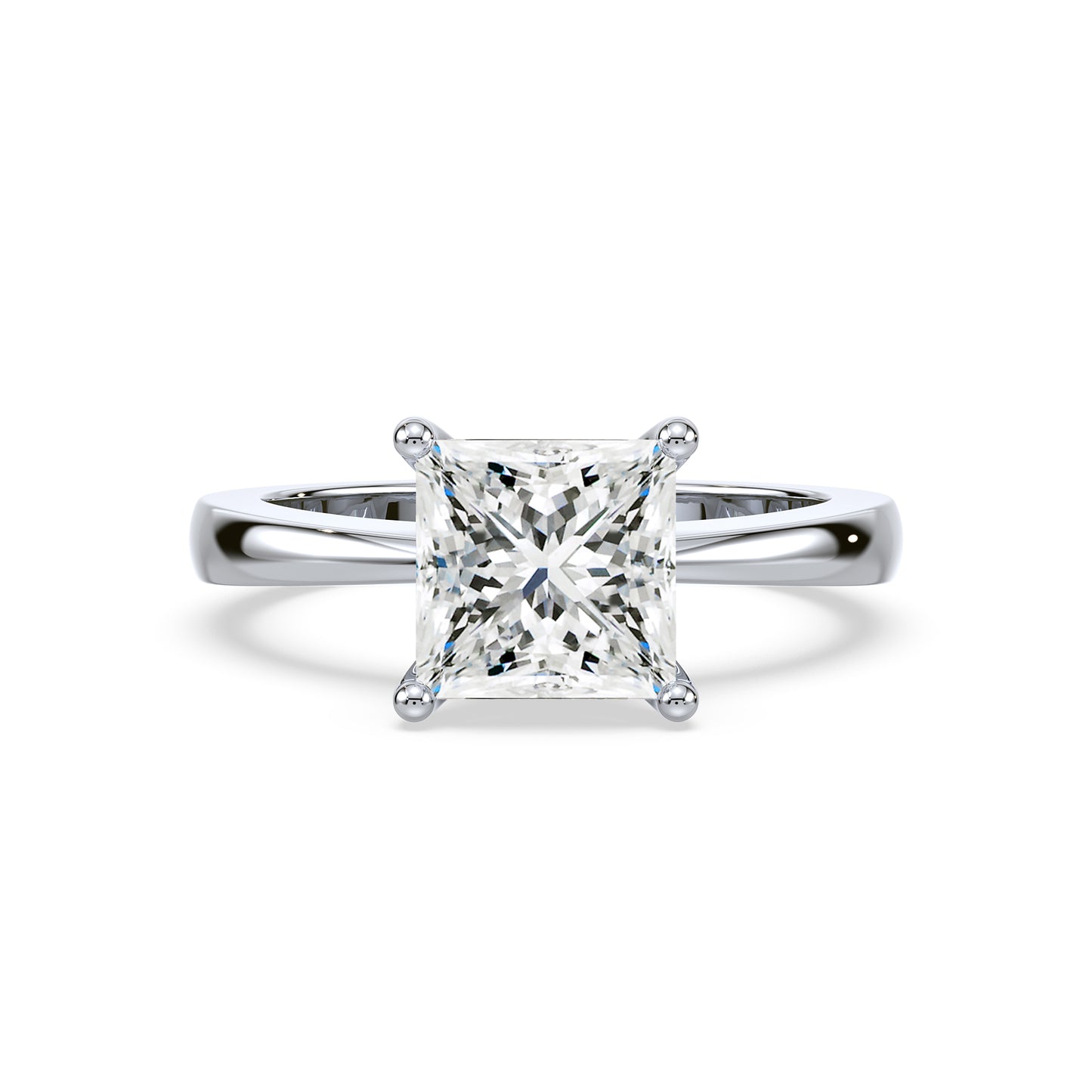 Princess-Cut Solitaire Diamond Ring