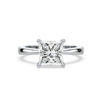 Princess-Cut Solitaire Diamond Ring