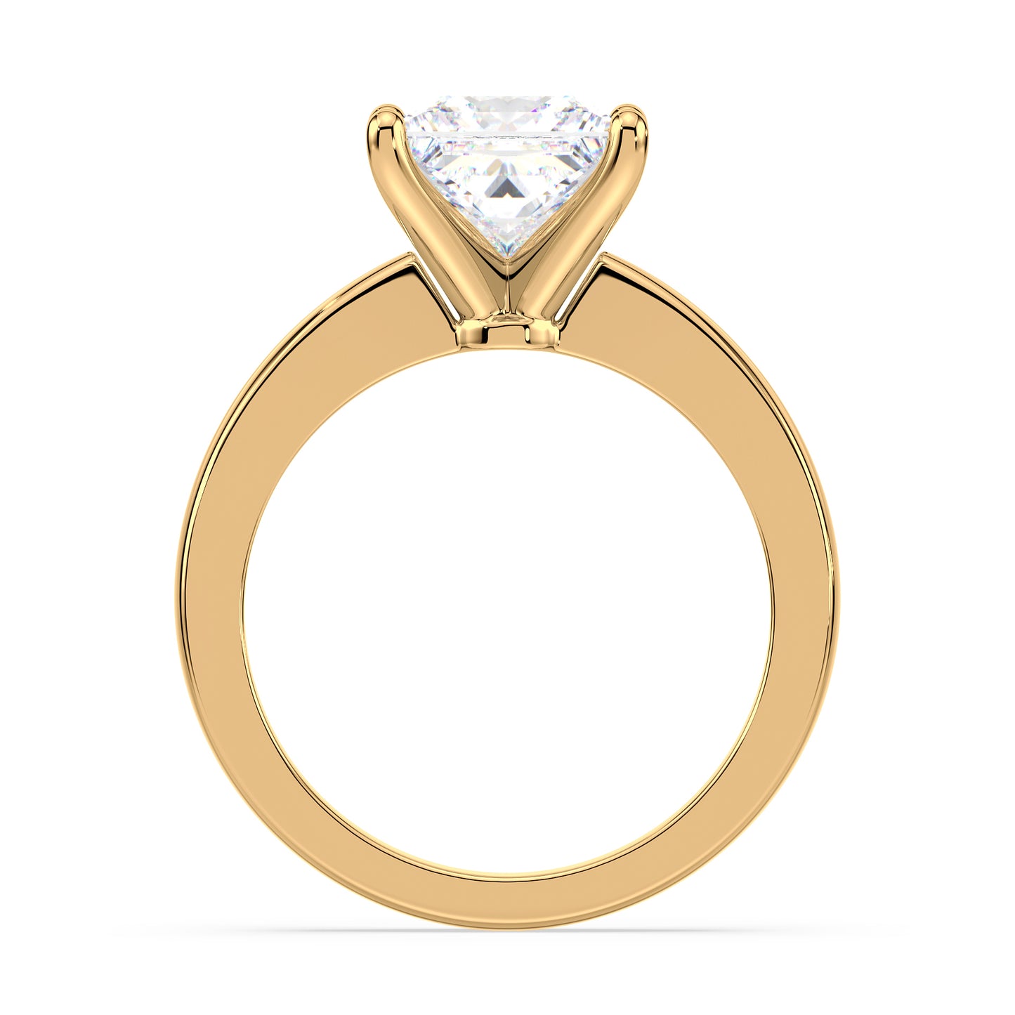 Princess-Cut Solitaire Diamond Ring