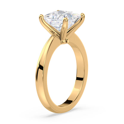 Princess-Cut Solitaire Diamond Ring