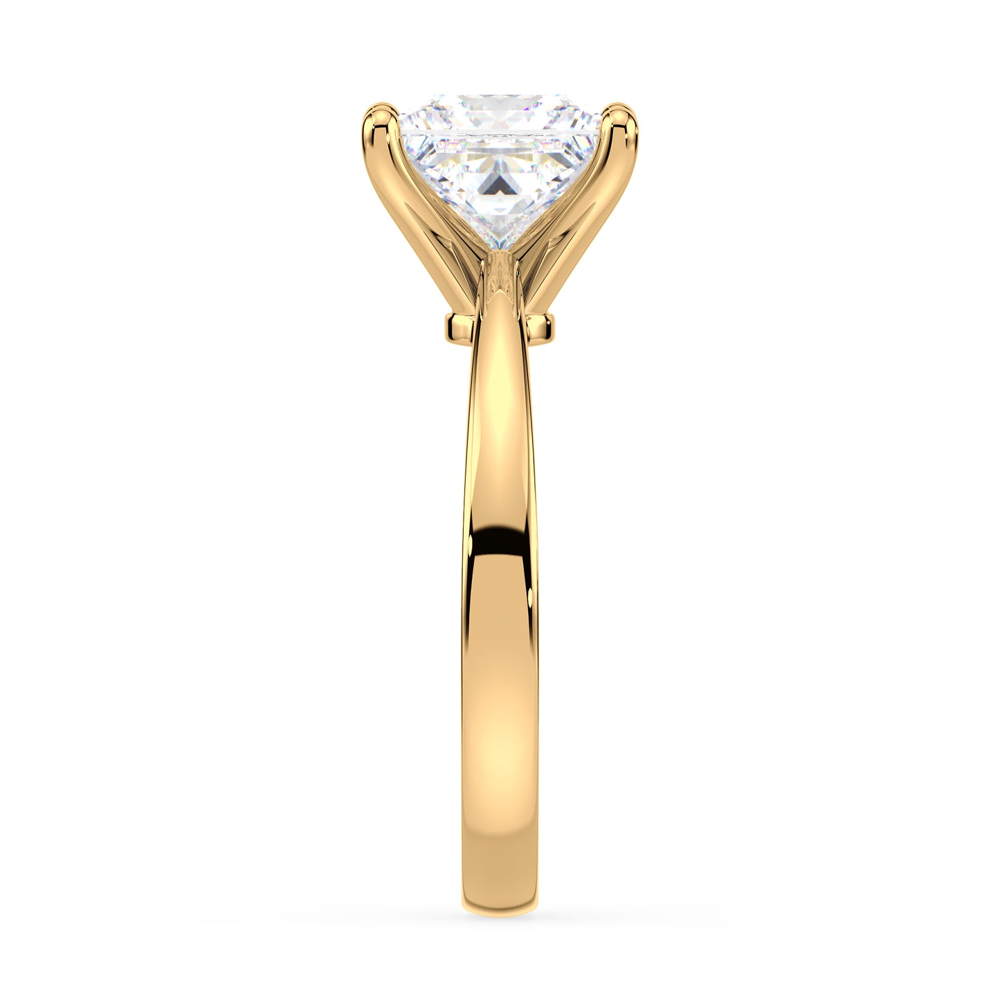 Princess-Cut Solitaire Diamond Ring