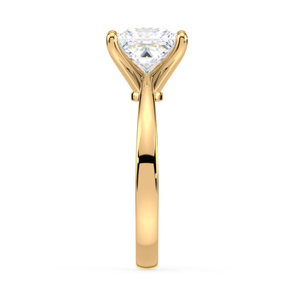 Princess-Cut Solitaire Diamond Ring