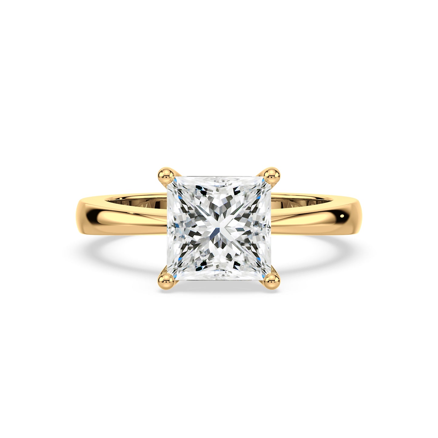 Princess-Cut Solitaire Diamond Ring