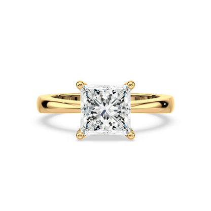 Princess-Cut Solitaire Diamond Ring